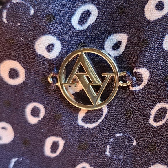 Adrienne Vittadini Blue/White Micro Print Blouse Size Large - Picture 11 of 16